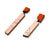 Geometric Earrings - Rose Gold and Orange-Earrings-Karen Vanmol-Pistachios