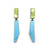 Geometric Earrings - Shimmering Green and Blue-Earrings-Karen Vanmol-Pistachios