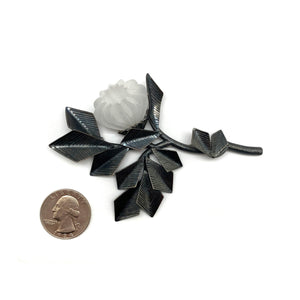 Geometric Floral Acrylic and Silver Brooch-Earrings-Nicole Schuster-Pistachios