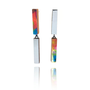 Geometric Metallic and Rainbow Earrings-Earrings-Karen Vanmol-Pistachios