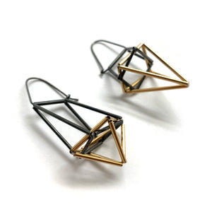 Geometric Mixed Earrings-Earrings-Emilie Pritchard-Pistachios