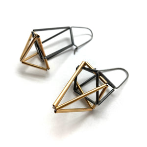 Geometric Mixed Earrings-Earrings-Emilie Pritchard-Pistachios