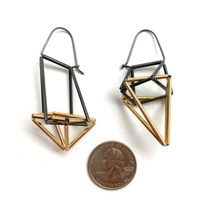 Geometric Mixed Earrings-Earrings-Emilie Pritchard-Pistachios