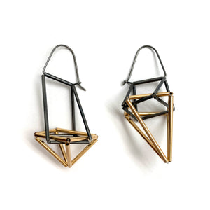 Geometric Mixed Earrings-Earrings-Emilie Pritchard-Pistachios