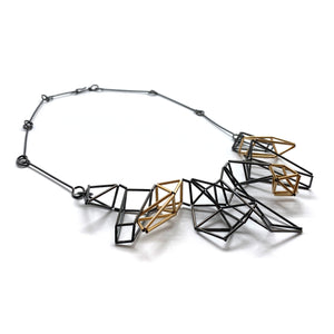 Geometric Polyhedron Necklace-Necklaces-Emilie Pritchard-Pistachios