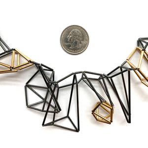 Geometric Polyhedron Necklace-Necklaces-Emilie Pritchard-Pistachios