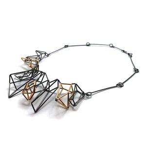 Geometric Polyhedron Necklace-Necklaces-Emilie Pritchard-Pistachios