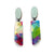 Geometric Teal and Rainbow Earrings-Earrings-Karen Vanmol-Pistachios