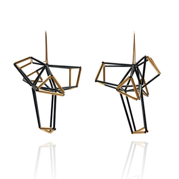 Geometric XL Crossed Earrings