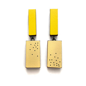 Geometric Yellow Earrings-Earrings-Karen Vanmol-Pistachios