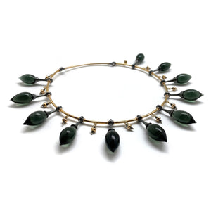 Glass Droplet Necklace-Necklaces-Sowon Joo-Pistachios