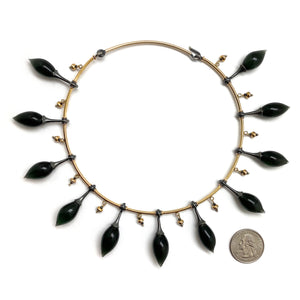 Glass Droplet Necklace-Necklaces-Sowon Joo-Pistachios