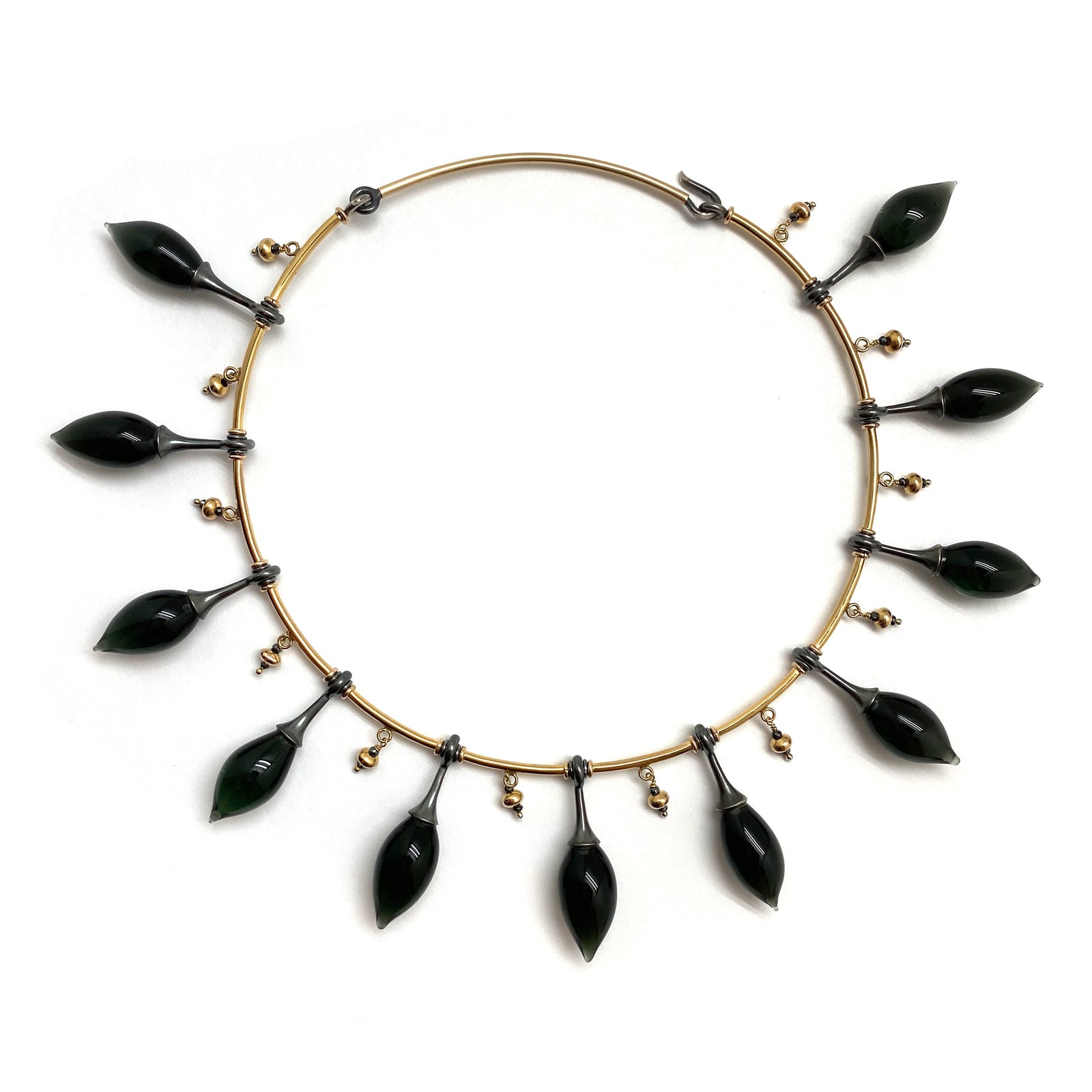 Glass Droplet Necklace-Necklaces-Sowon Joo-Pistachios