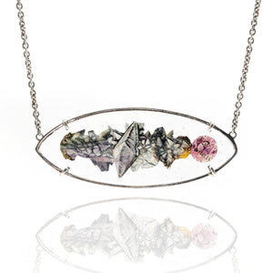 Glass Ellipse Necklace-Necklaces-Joanna Manousis-Pistachios