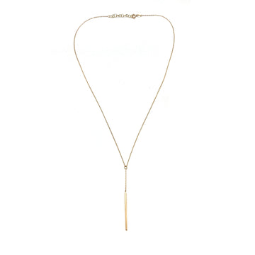 Gold Bar Lariat Necklace