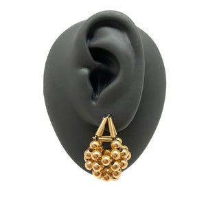 Gold Bead Earrings-Earrings-Emilie Pritchard-Pistachios