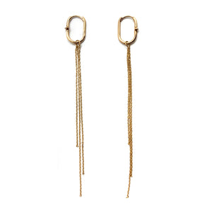 Gold Chain Convertible Huggies-Earrings-Metier-Pistachios