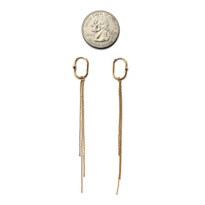 Gold Chain Convertible Huggies-Earrings-Metier-Pistachios