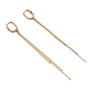 Gold Chain Convertible Huggies-Earrings-Metier-Pistachios