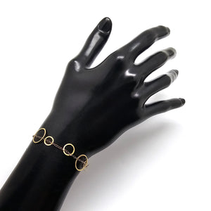 Gold Circle Bunches Bracelet-Bracelets-Heather Guidero-Pistachios