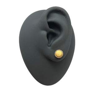 Gold Circle CZ Studs-Earrings-Bernd Wolf-Pistachios