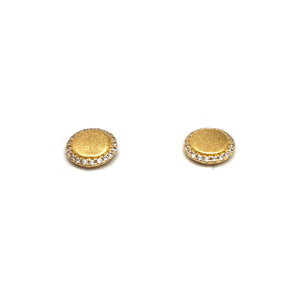 Gold Circle CZ Studs-Earrings-Bernd Wolf-Pistachios