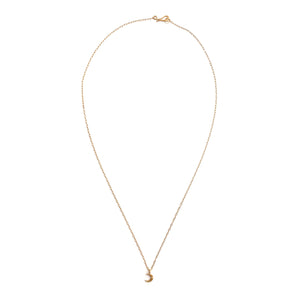 Gold Crescent Moon Necklace-Necklaces-Luana Coonen-Pistachios