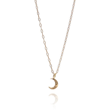 Gold Crescent Moon Necklace