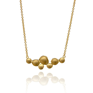Gold Dome Cluster Necklace