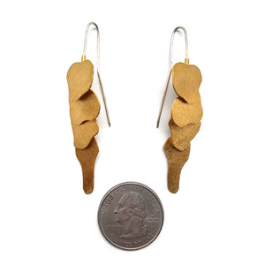 Gold Draping Scale Earrings