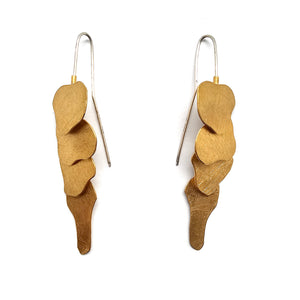 Gold Draping Scale Earrings