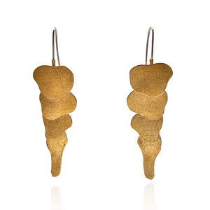 Gold Draping Scale Earrings