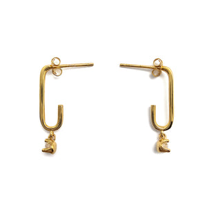 Gold Drop CZ Dangle Earrings-Earrings-Tiago Barbosa-Pistachios