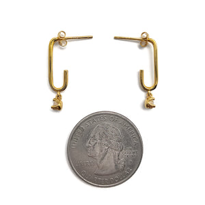 Gold Drop CZ Dangle Earrings-Earrings-Tiago Barbosa-Pistachios