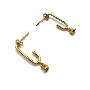 Gold Drop CZ Dangle Earrings-Earrings-Tiago Barbosa-Pistachios