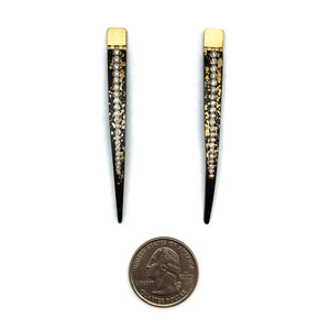 Gold Dust and Diamond Hinge Earrings-Earrings-Pat Flynn-Pistachios