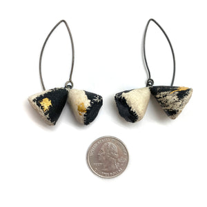Gold Fabric Cone Earrings-Earrings-Myung Urso-Pistachios