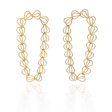 Gold Floral Wreath Dangle