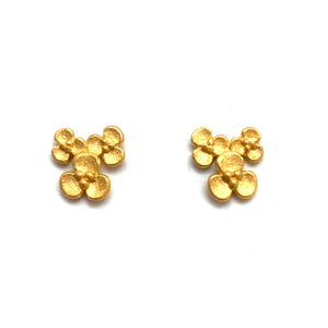 Gold Flowers Studs-Earrings-Bernd Wolf-Pistachios