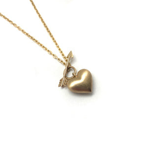 Gold Heart and Arrow Toggle Pendant-Necklaces-Rachel Quinn-Pistachios