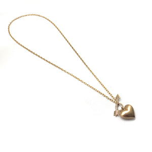 Gold Heart and Arrow Toggle Pendant-Necklaces-Rachel Quinn-Pistachios