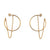 Gold Hoop and Chain Earrings - Large-Earrings-Fritz Heiring-Pistachios