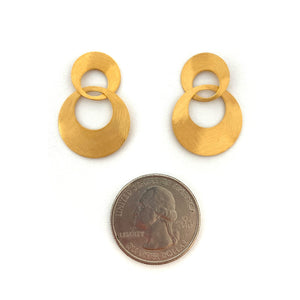 Gold Interlocking Circle Earrings - Small-Earrings-Heather Guidero-Pistachios