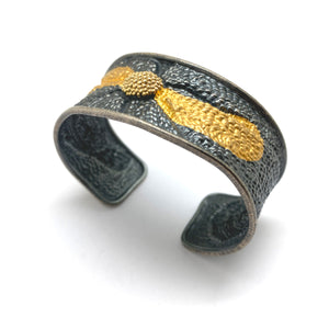 Gold Keum-boo Cuff-Bracelets-So Young Park-Pistachios