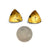 Gold Leaf Triangle Studs-Earrings-So Young Park-Pistachios