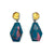 Gold Leaf and Wood Earrings-Earrings-Cristina Zani-Pistachios