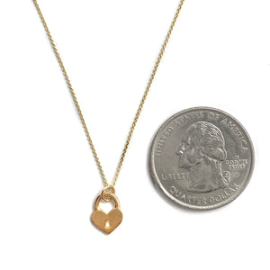 Gold Lock Necklace-Necklaces-Luana Coonen-Pistachios