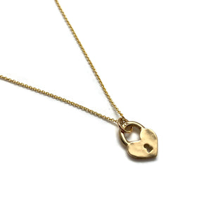 Gold Lock Necklace-Necklaces-Luana Coonen-Pistachios