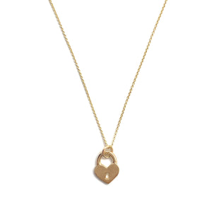 Gold Lock Necklace-Necklaces-Luana Coonen-Pistachios