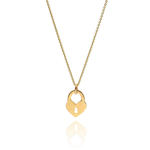 Gold Lock Necklace-Necklaces-Luana Coonen-Pistachios
